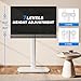 YOMT Universal TV Floor Stand with Mount for 27-70 Inch LCD LED OLED TVs, Swivel Height Adjustable Tall TV Stand, Space Saving Design for Corner Bedroom Living Room, White