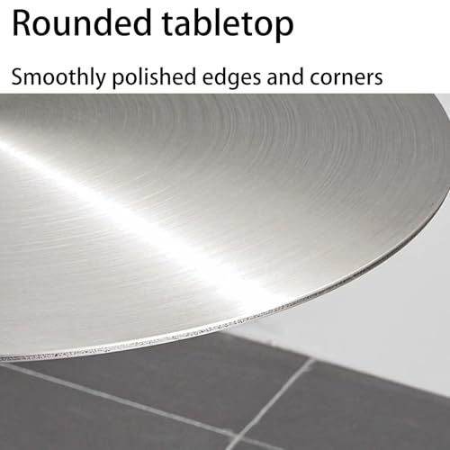 Miniatura 6 de Mesa Plegable Pequeña Y Redonda De Acero Inoxidable Para Montar En La Pared, Escritorio Flotante, Mesa De Bar Redonda Moderna Que Ahorra Espacio Para Cafetería, Interior Y Exterior L-Type,30cm 11.8in