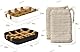 EDARTO® 2 Seifenschalen nachhaltig, umweltfreundlich aus Natur-Bambus-Holz und Maisstärke mit Abtropfschale +2 x Sisal Seifensäckchen/Seifenbeutel