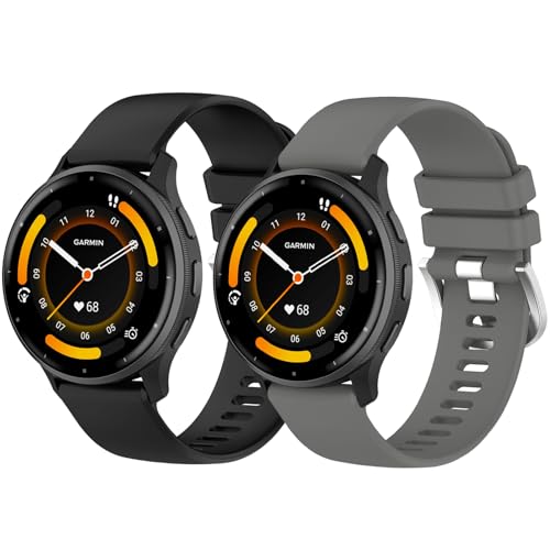 Bracelet étanche pour Garmin Venu 3 et Vivoactive 4, lot de 2 straps sport 22mm souples