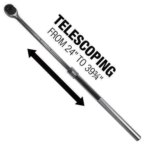 Ezred 3/4" Drive Extendable Ratchet With Reinforced Steel Telsecoping Locking Shaft #TOP1