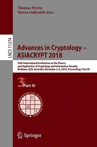 Buy Advances in Cryptology – ASIACRYPT 2018 — BookShops.in