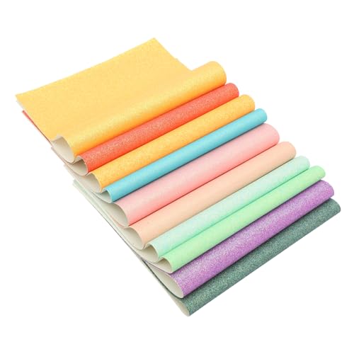 DOITOOL 10 Stück Glitzer Kunstleder Bastel-Set