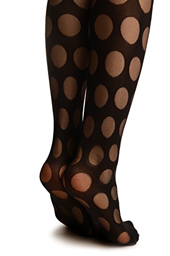 LissKiss Black With Large Dots Faux Stockigns - Pantyhose (Tights)2
