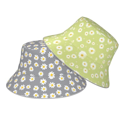 Image of Bucket Hat Double-Side-Wear Reversible Sun Hat Beach Travel Hiking for Women Men