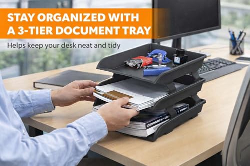 Image of Joystick Multi-Functional Desk Organizer for Office & Study Table | Desktop Storage Organizer for Files, Documents, Stationery, Pens, Notebooks & Office | Modern Workspace (Pack of 1)