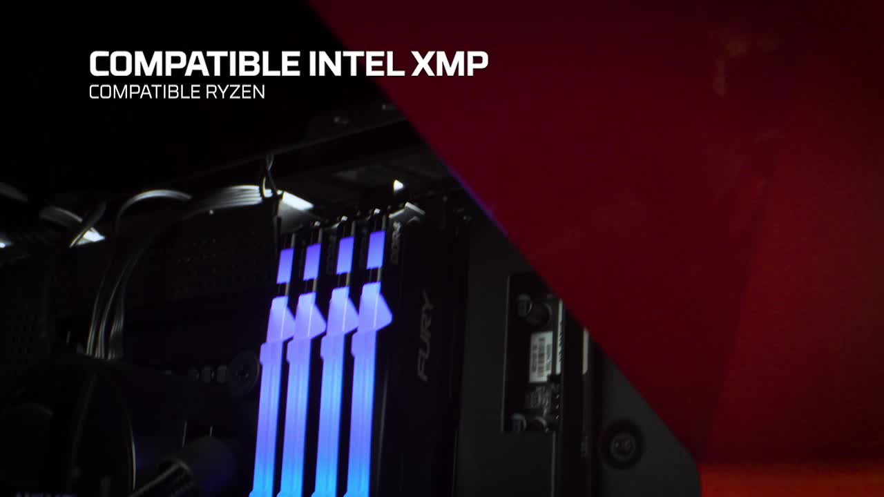 HyperX FURY HX432C16FB3AK2/64 werkgeheugen 3200MHz DDR4 CL16 DIMM 64GB Kit (2x32GB) RGB