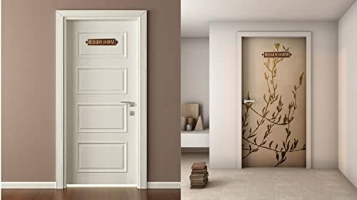 Sam Star Brass Metal Door Sign Plaques| Antique Finish| Easy Diy Installation Plaques| Best Home Decor Plaques| Plaques For Gents, Ladies, Office, Laundry, Restroom, Push, Pull, Parking (Bedroom) #TOP2