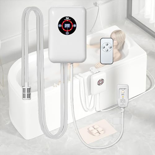 Weyot Hot Tub Water Heater, Bathtub Heater, Small Pool Heater, 30-43°C Constant Temperature Control, A Must Have Bath For Winter Christmas Or Birthday GiftsWhite,22x14.8x7.5cm