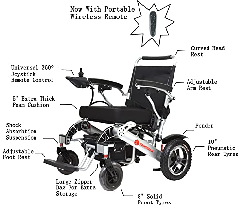 2022 United Mobility 22" Wide Seat Mammoth Ex With Remote Control Ultra Lightweight Electric Power Wheelchair, Silla De Ruedas Electrica, Air Travel Allowed, Heavy Duty, Mobility Motorized, Portable #TOP2