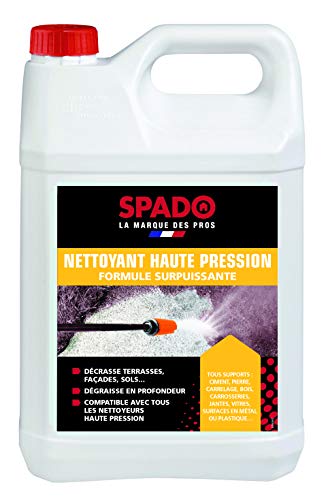 SPADO - Nettoyant haute pression - Dégraisse en profondeur - décrasse - Compatible avec tous les nettoyeurs haute pression - Action surpuissante - 5L -...