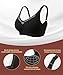 Sae Eleisa A Barely Feel Bras for Women(34B-42D),Full Coverage Smooth Wireless Bras for Women,Push Up Seamless Supportive Bra,Fashion Comfort Bralettes,Black 38D