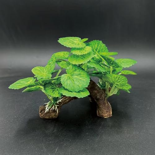 Image of Fish Tank Decorations Aquarium Decor Ornaments Betta Silk Leaf pad Hammock Artificial Driftwood Cave Goldfish Bowl Accessories