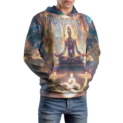 Sweat tendance Harajuku pour look urbain quotidien pull à capuche cosmique 3D - 3