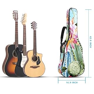 Étui à dos rembourré pour guitare classique et acoustique Motif floral, Multicolore 05, 42.9×16.9×4.7 in, Organiseur de… - Les Beatles, Paul McCartney, John Lennon, RIngo Starr, George Harrison Étui à dos rembourré pour guitare classique et acoustique Motif floral, Multicolore 05, 42.9x16.9x4.7 in, Organiseur de… – Image 5