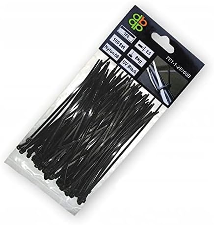Layflat Professional UV Resistant Cable Ties, 35x0,76x0,1 cm, Black, 100