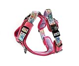 Doodlebone - With Me Dog Harness - 3-click harness - fully adjustable, padded grab handle, reflective, machine washable dog harness, strength tested componentry (Pink Pastel Paint Splat, 2-4) - Image 1