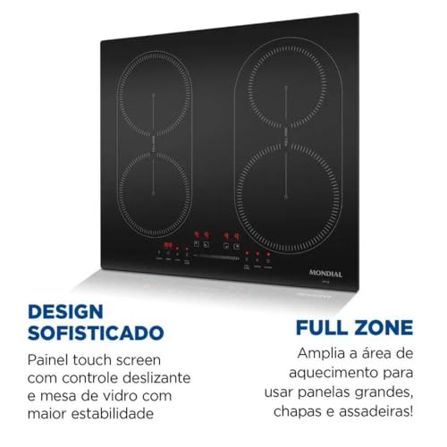 Cooktop por Indução 4 bocas, Mondial, Preto, 7000W, 220V - CTI-03 - Imagem 3