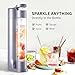 Sparkling Water Machine, Seltzer & Carbonator for Drinks, Soda Steaming Dispenser, Carbonator Machine with 2 BPA Free Bottles, Compatible with Screw-in 60L CO2 Cylinder(NOT Included), GREY