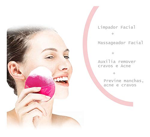 Esponja Mini Massageador Elétrica Limpeza Facial