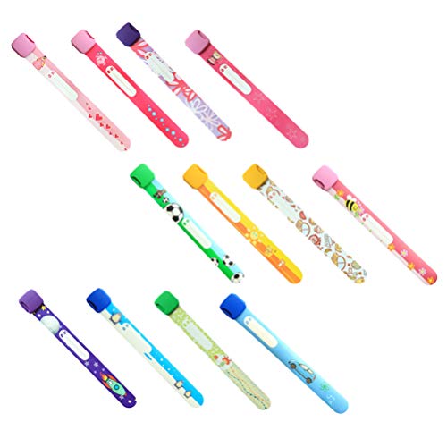 Pulseiras de segurança LIOOBO 12 peças à prova d'água Identificação de segurança Pulseiras Anti-Per