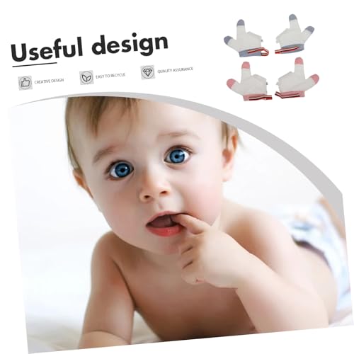 Vaguelly 2pairs Eating Gloves for Boys and Girls Winter Sucking Gloves Thumb Guards Hand Mittens to Prevent Thumb Sucking3