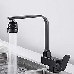 Grifo de Cocina Abatible para Ventana Grifos Cocina Caliente y Fría Ventana Que Se Abre Hacia Adentro Grifo Del Fregadero Plegable Giratorio Grifo de Cocina Negro-A