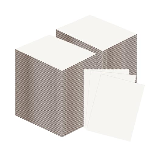 Image of RLAVBL 200 Pack 3.5x4.5 White Corrugated Cardboard Sheets, Flat Cardboard Inserts for Shipping, Mailing, Packing, DIY Crafts