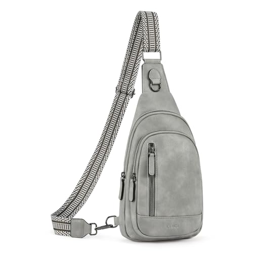 Image of CLUCI Crossbody Bags for Women Men,Leather Sling Bag Cross Body Backpack for Woman Gifts for Women Birthday Unique