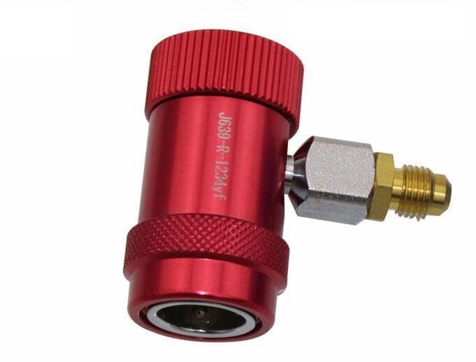 R1234YF Quick Coupler Adapter for Car Refrigerant Auto Air Conditioning Quick Connector Adjustable A/C - (Color Name: high Side Coupler)
