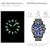 Watches for Men Business Dress Analog Quartz Roman Luminous Dial Wrist Watch with Calendar Stainless Steel Band Waterproof with Tool Luxury Casua & Relojes para Hombres for Mens Gifts
