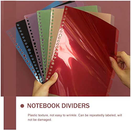 Heimp B5 Red Plastic Binder Dividers: 5Pcs Loose Leaf Notebook Write- On Dividersindex Table Of Contents Dividers Letter Pocket Dividers B5 Tabs Dividers Clips #TOP2