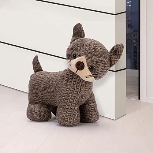 Large Tartan Heavy Fabric Elephant Door Stop Home Office Animal Cuddly