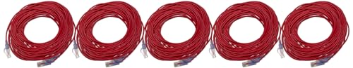 Image of Monoprice Cat6A Ethernet Network 10G Patch Cable - 25 Feet - Red (10-Pack) - SlimRun Series