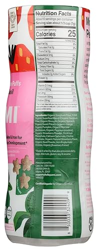 Image of Yumi, Puffs Strawberry Basil Organic, 1.5 Ounce