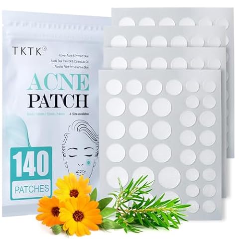 TKTK Pimple Patch Acne Patch, 4 Sizes 140 Patches FSA Acne Absorbing Cover Patch, Hydrocolloid… — $5.45 (22% off)