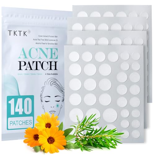 TKTK Pimple Patch Acne Patch, 4 Sizes 140 Patches Acne