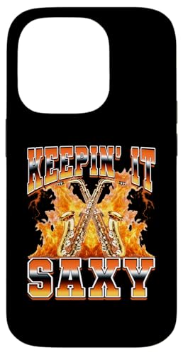 Keepin' It Saxy Saxofonista Saxofonista Saxofonista 90s Bootleg Carcasa para iPhone 14 Pro