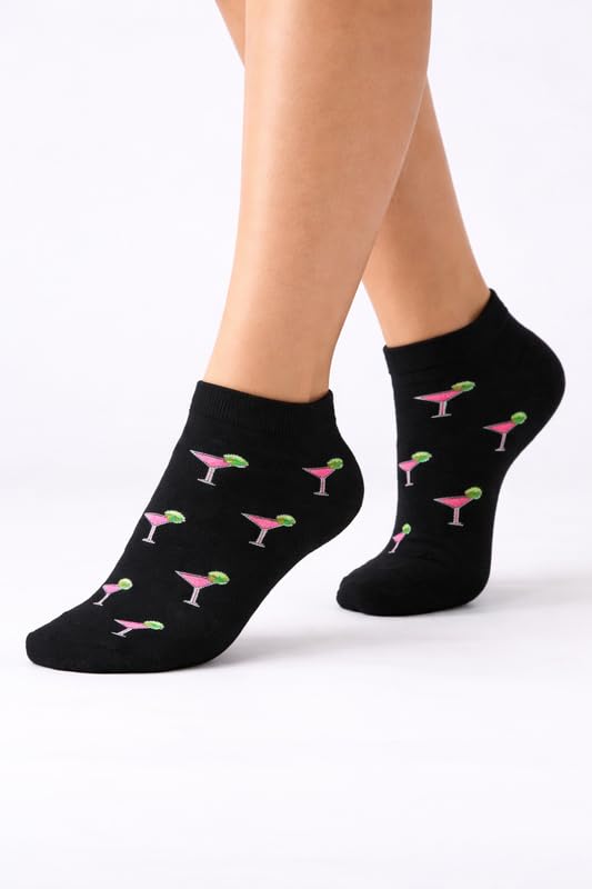 Image of Mint & Oak Low Cut Ankle Women Socks, Christmas Gift Quirky Socks For Friends, Cute Funky Socks, Christmas Secret Santa Gifts For Women
