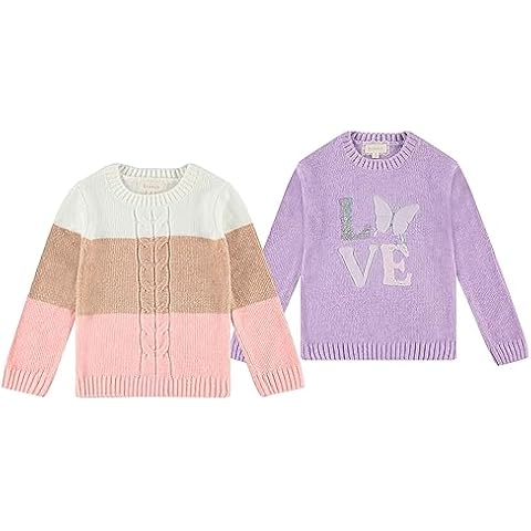 BTween Girls' 2-Pack Sweaters: The Ultimate Duo of Cute & Cozy! Perfect for Sizes 6-12, Choose from Adorable Styles! Cover