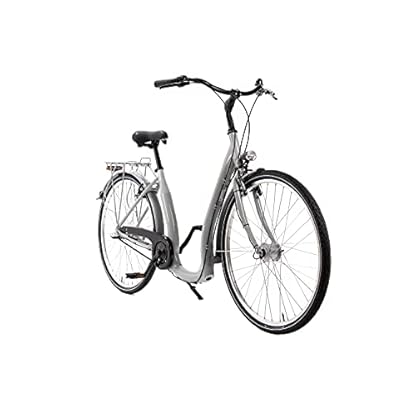 28 Zoll Alu Fahrrad City Bike Damen 3 Gang Nabenschaltung Tiefeinsteiger Grau – Bild 3