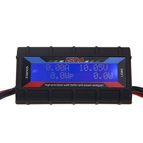Image of xcluma RC 150A High Precision Battery Watt Meter Current Meter Power Analyser Backlight LCD, Black