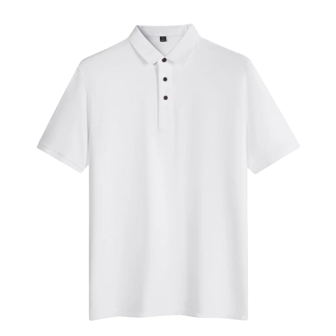 Polo de manga corta para hombre, diseño clásico, color liso, para jóvenes