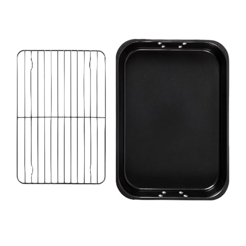 Sartén resistente de acero al carbono de 15 pulgadas con estante para asar en forma de V, bandeja para asar pavos, bandeja para asar de acero al carbono