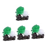 Abaodam 4pcs Chinese Fortune Tree Porsperity Statue Good Fortune Chinese Wealth Statue Cabbage Money Tree Bonsai Sculptures Wealth Figriunes Food Decor Resin Modeling Office Christmas Tree