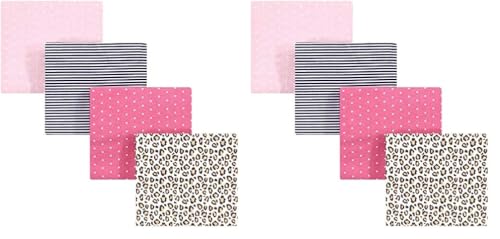 Image of Hudson Baby Unisex Baby Cotton Flannel Receiving Blankets, Leopard, One Size (Pack of 2)