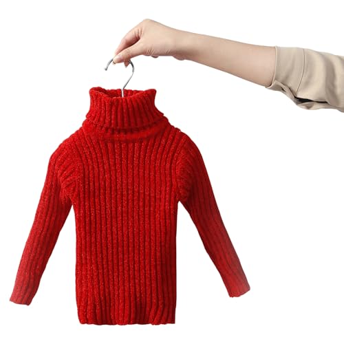 Image of Baby Boys Turtleneck Knit Sweaters Toddler Girls High Collar Pullover Sweater Size 1-8T