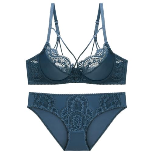 Lingerie fine en dentelle ensemble soutien-gorge sexy galbant taille 80B