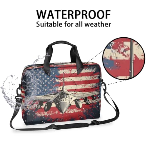 Maletín para laptop 15.6-16 pulg con estampado bandera USA miniatura 3