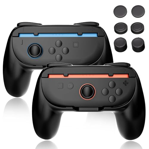 Image of Joy-Con Grips for Nintendo Switch 2 (2025), 2 Pack Joycon Accessories for Multiplayer Game Friend Family Game Night Party, Larger SL SR Triggers Ergonomic Nintendo Switch 2 Joycon Grip & Thumb Grips